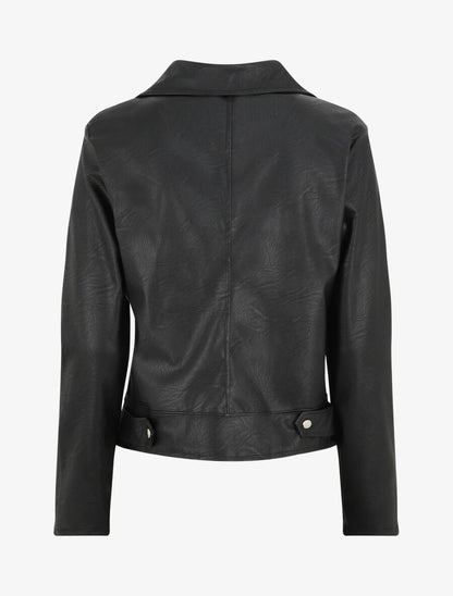 Perfecto droit en simili coupe droite - Noir - 2