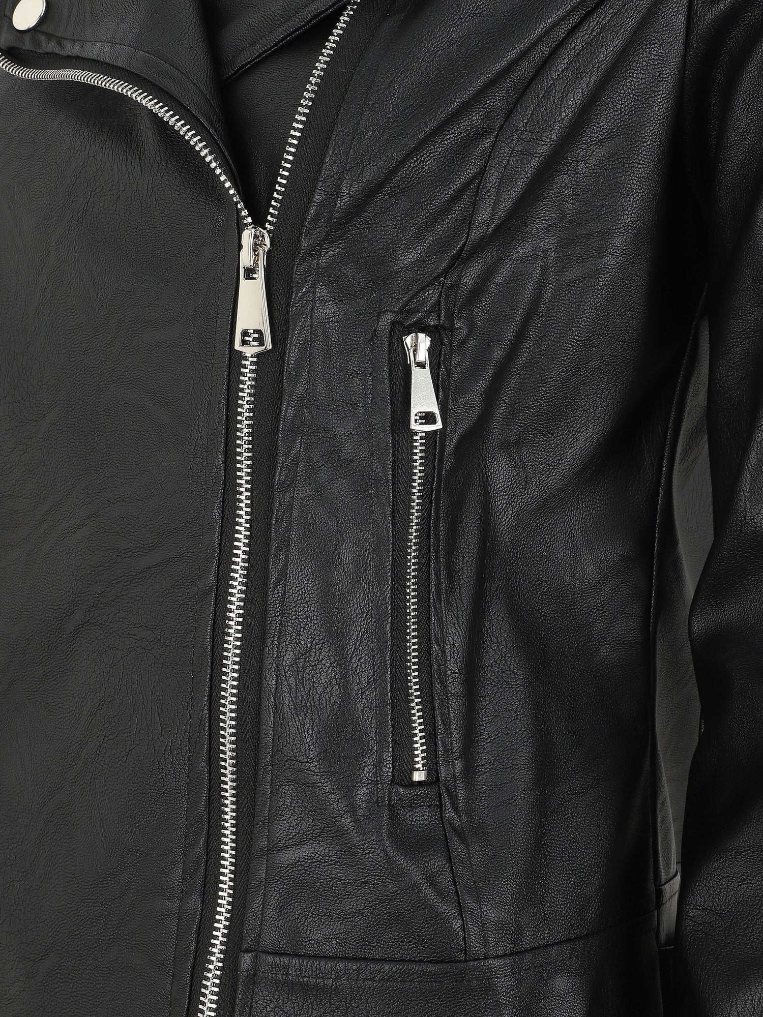 Perfecto droit en simili coupe droite - Noir - 3