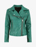 Perfecto droit en simili coupe droite - Vert sapin - 5