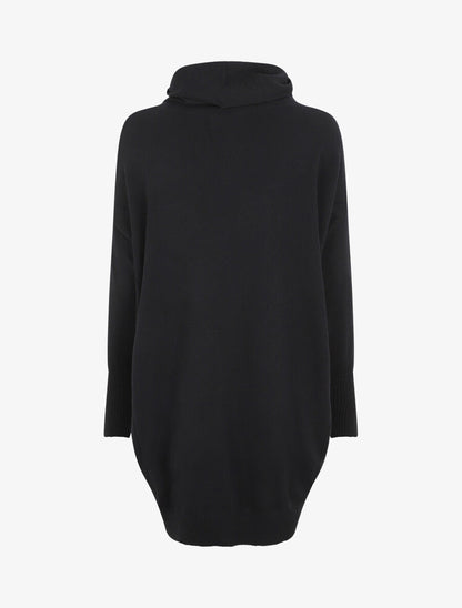Robe pull ample à col roulé - Noir - 2