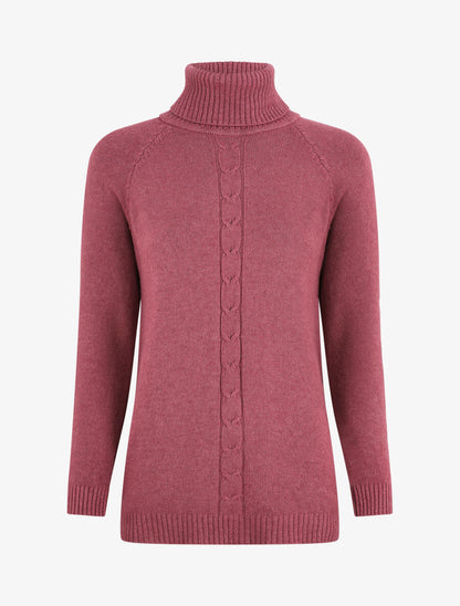 Pull droit à col roulé - Mauve - 4