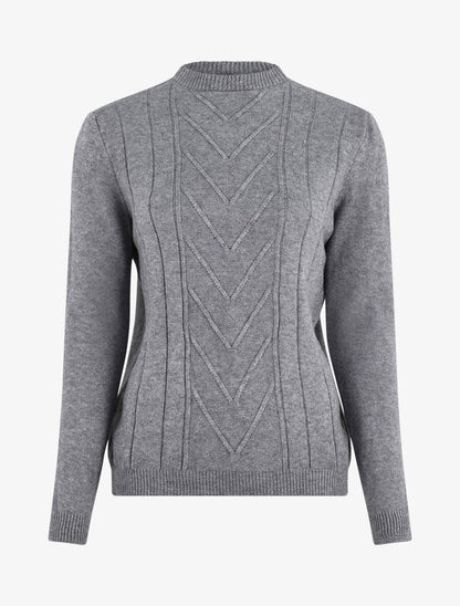 Pull doux à col montant - Gris - 5