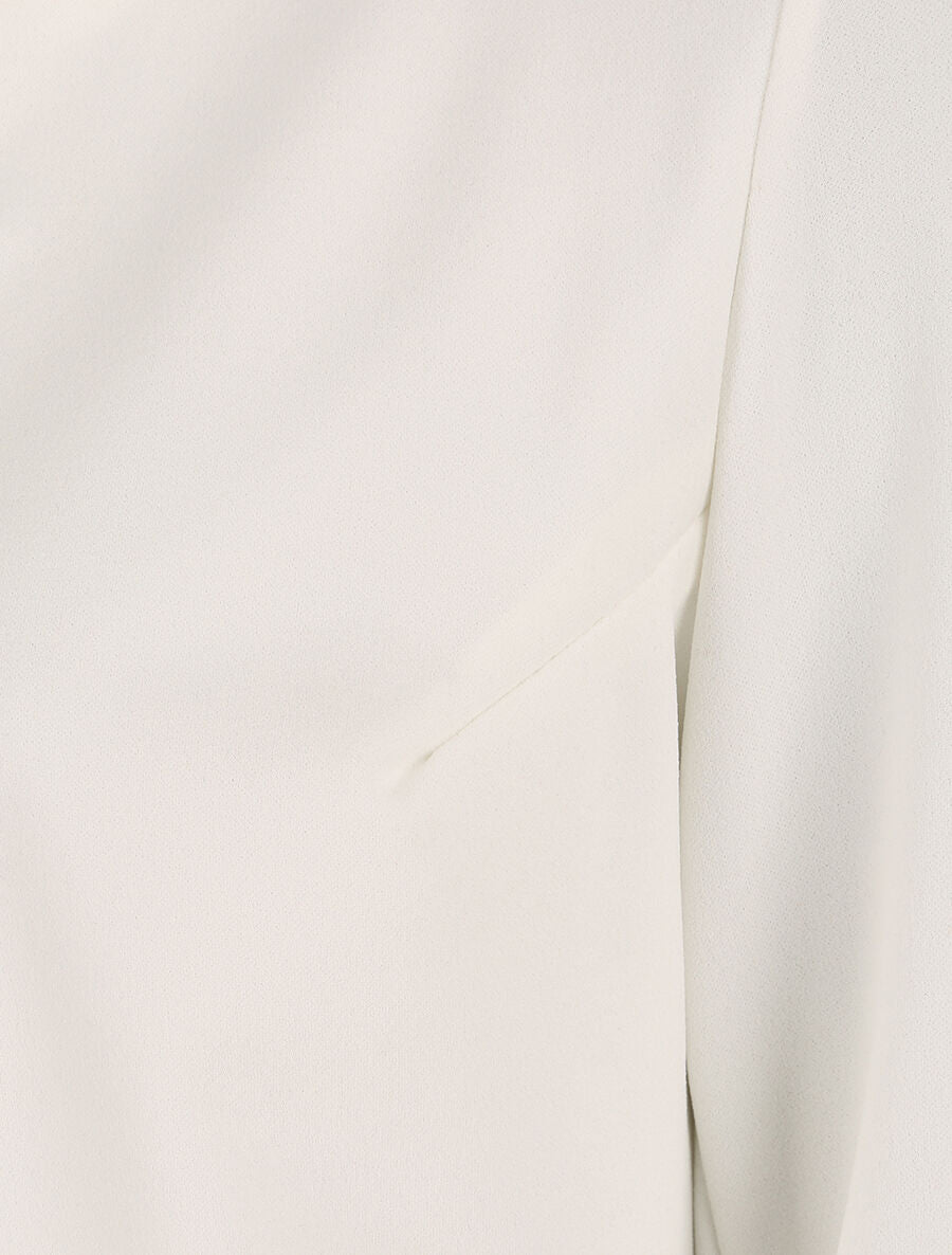 Veste fluide à col cranté - Blanc - 3