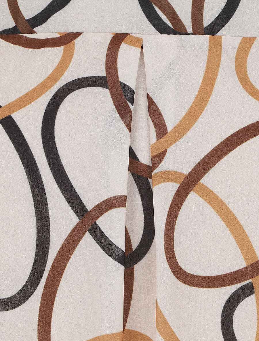 Top manches longues imprimé graphique - Beige - 3