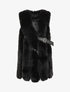 Manteau en fourrure synthétique sans manches - Noir - 4