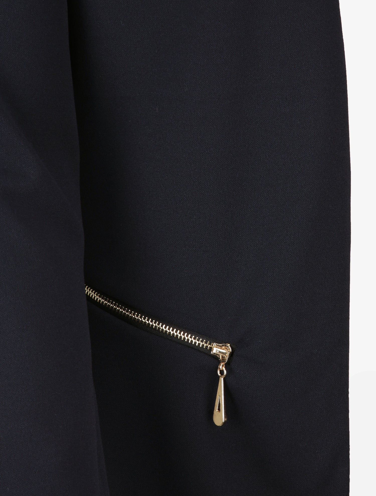 Veste fluide à poches zippées et col droit - Marine - 3