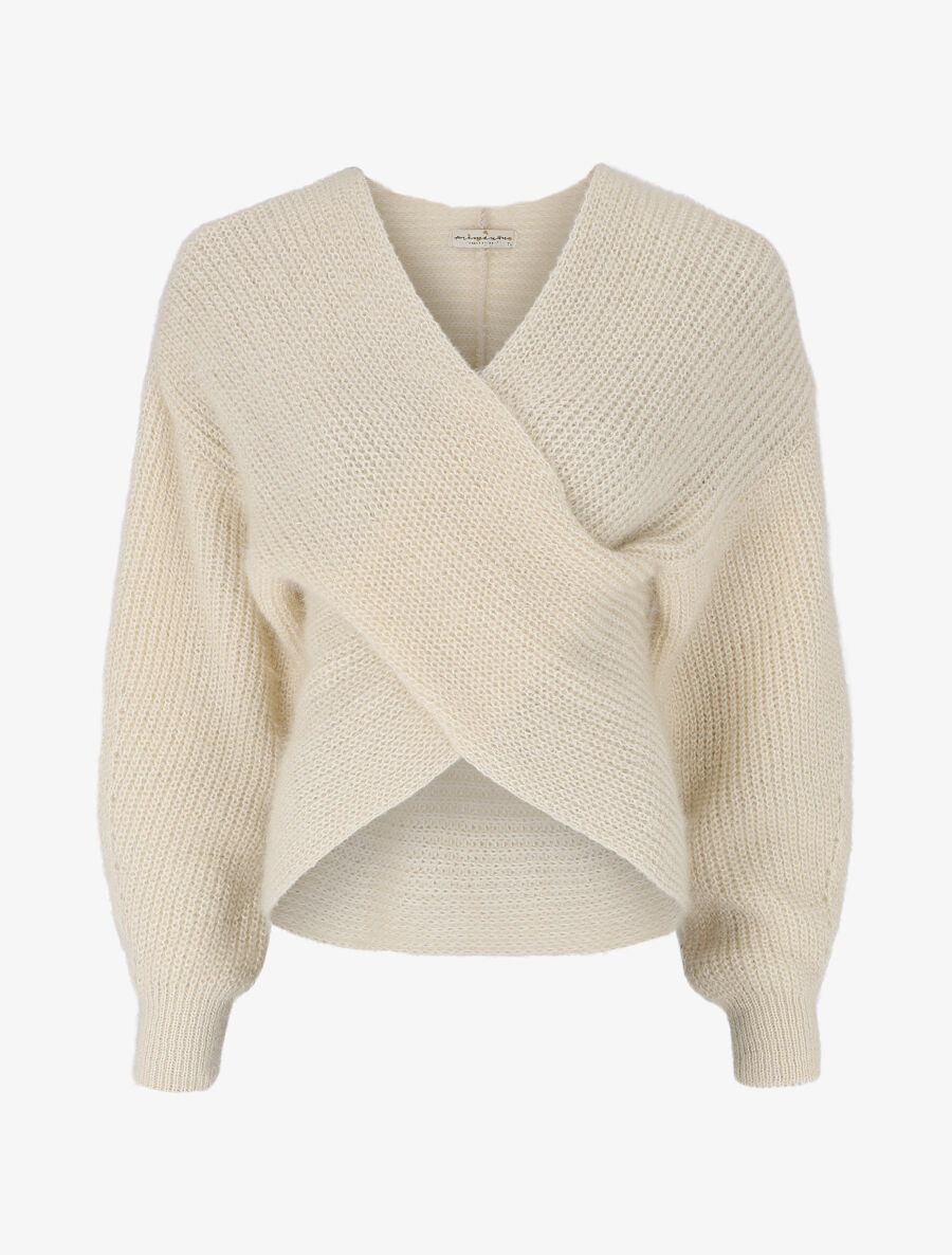 Pull cache-coeur court - Beige - 1