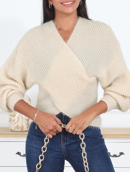 Pull cache-coeur court - Beige - 4