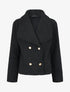 Manteau court en maille bouclette - Noir - 4