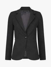 Blazer uni à un bouton - Noir - 1