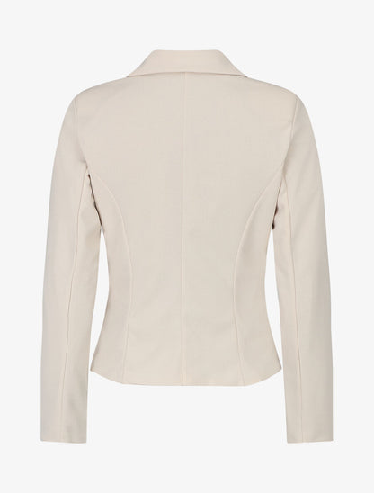 Blazer uni à boutons décoratifs - Beige - 2