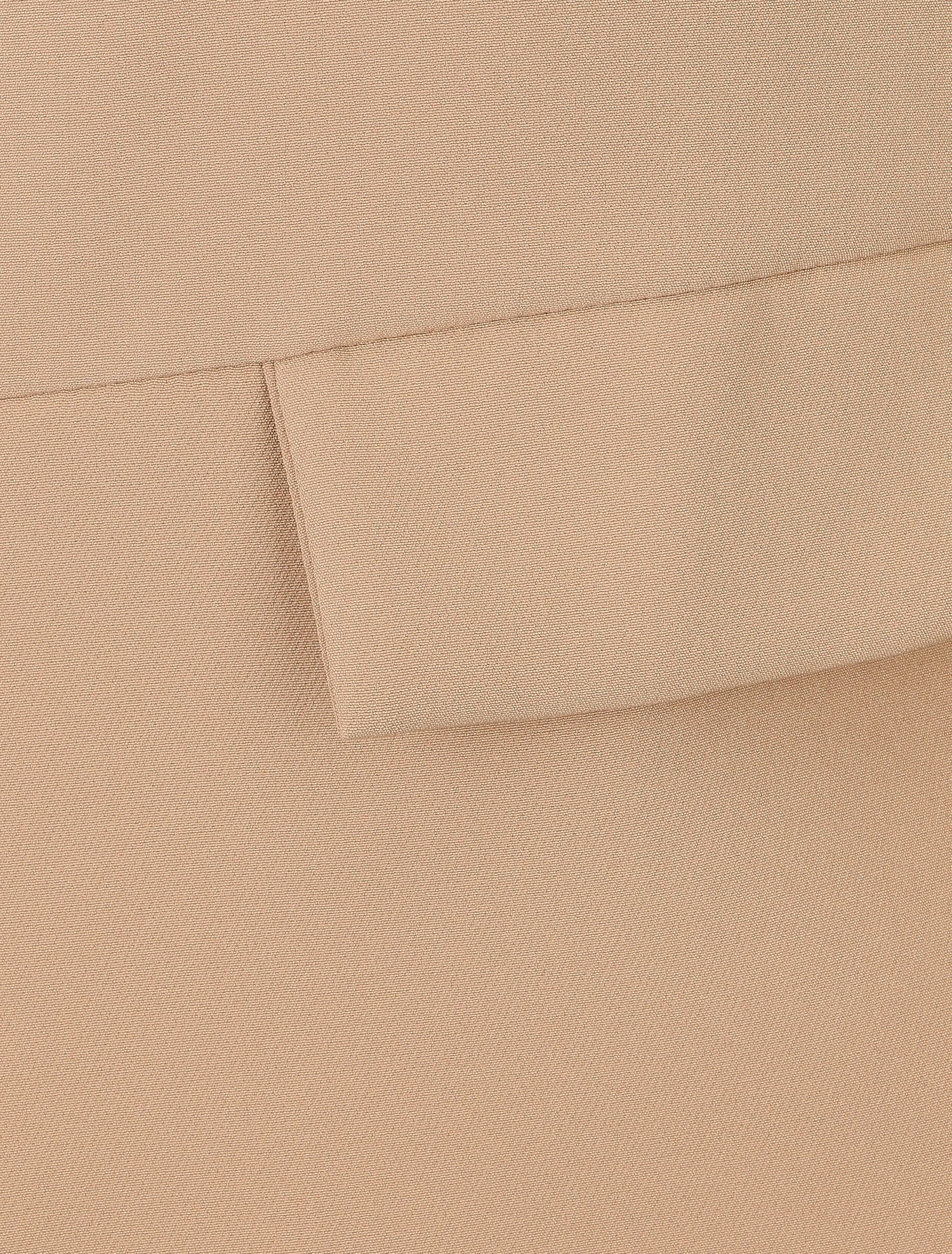 Blazer droit uni manches 3/4 froncées - Beige - 3
