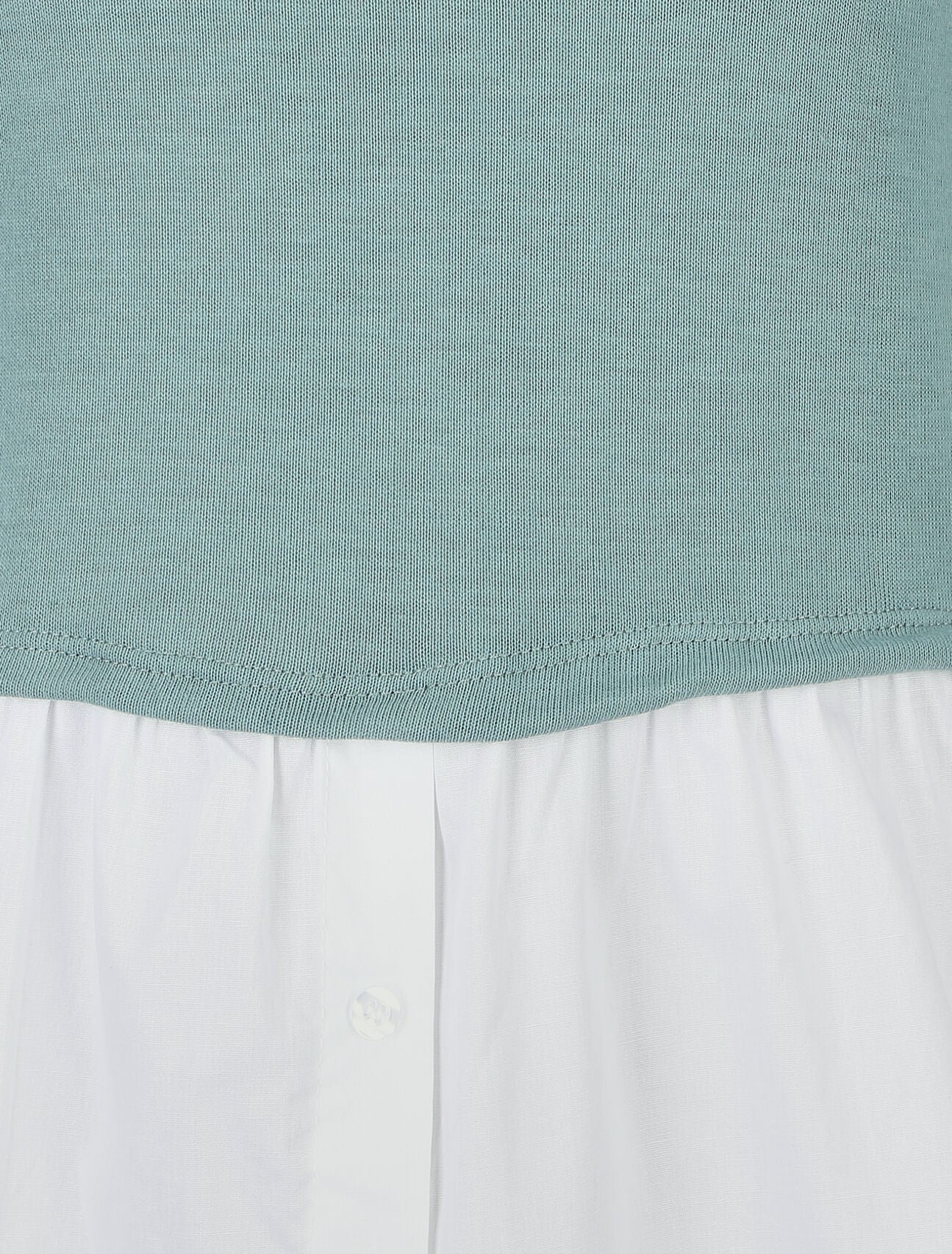 Pull à chemise superposée - Bleu ciel - 3