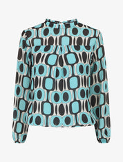 Blouse manches longues à col rond et imprimé graphique 70&
