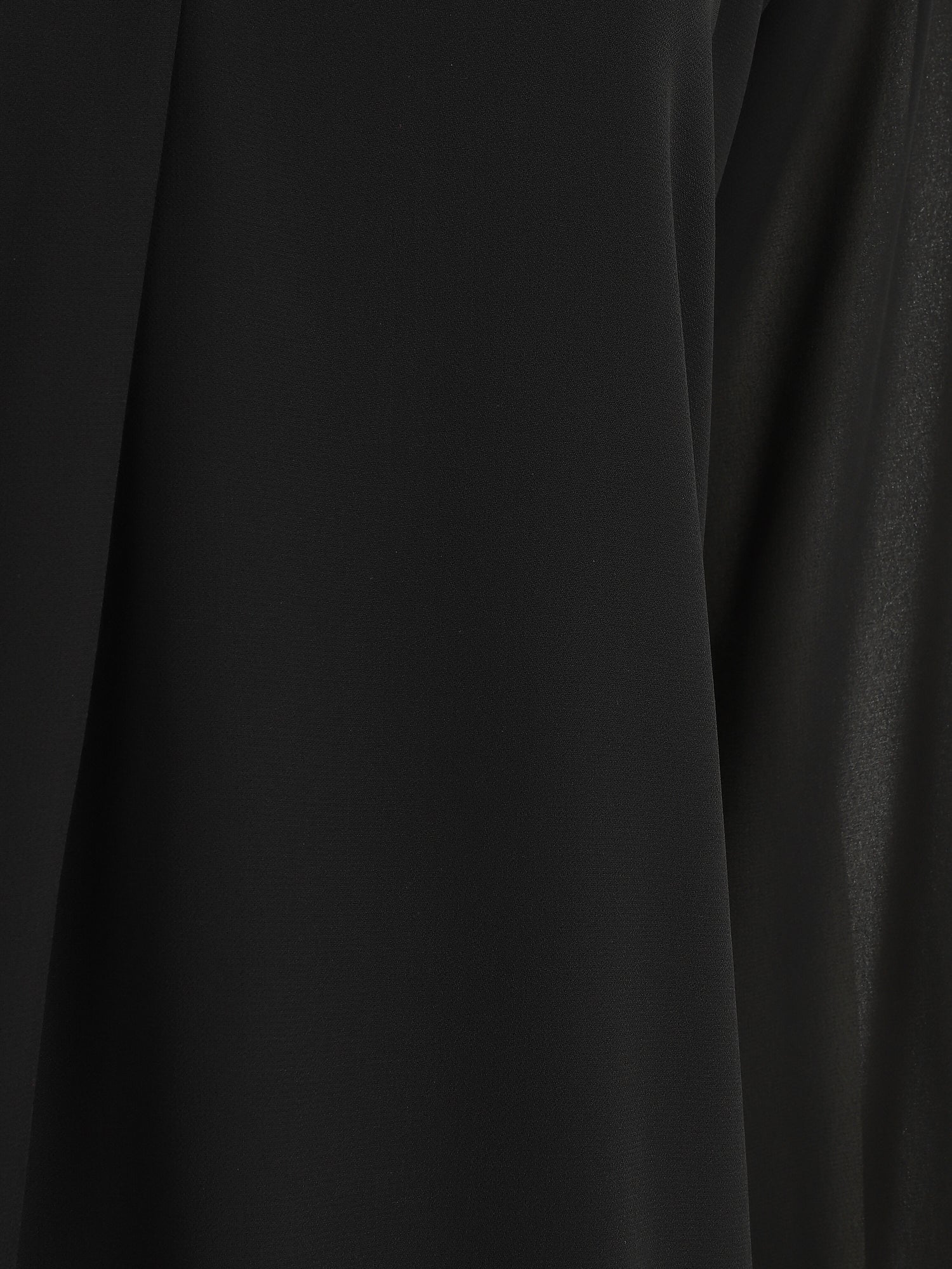 Blouse ample unie manches longues - Noir - 3