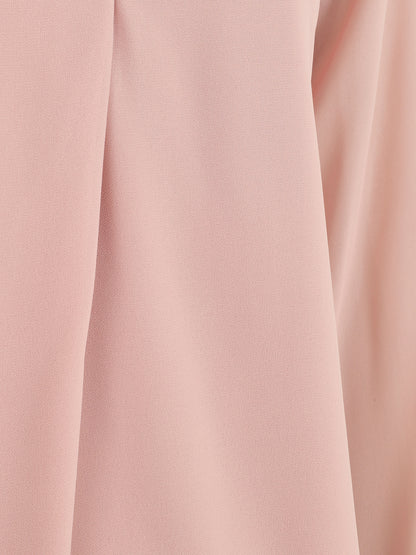 Blouse ample unie manches longues - Rose - 3