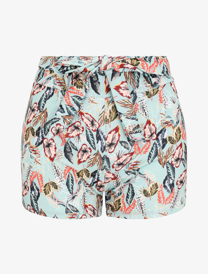 Short imprimé feuilles tropicales - Bleu clair - 4