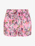 Short imprimé feuilles tropicales - Rose - 1