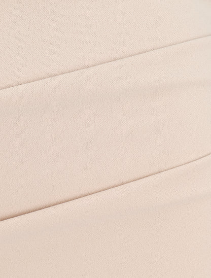 Mini-jupe drapée - Beige - 3