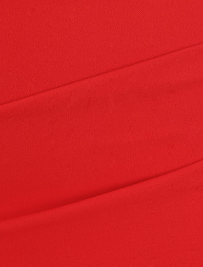 Mini-jupe drapée - Rouge - 3