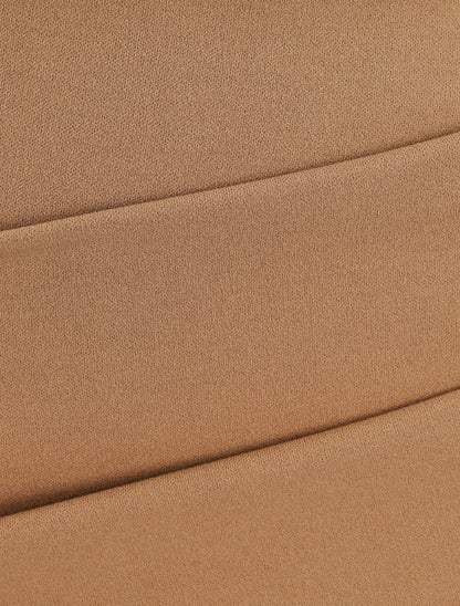 Mini-jupe drapée - Camel - 3