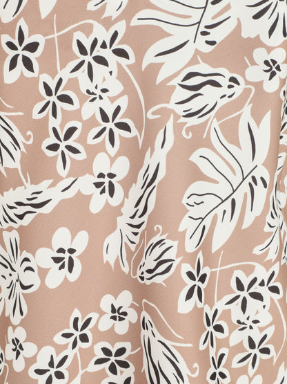 Caraco droit imprimé hawaien - Beige - 3