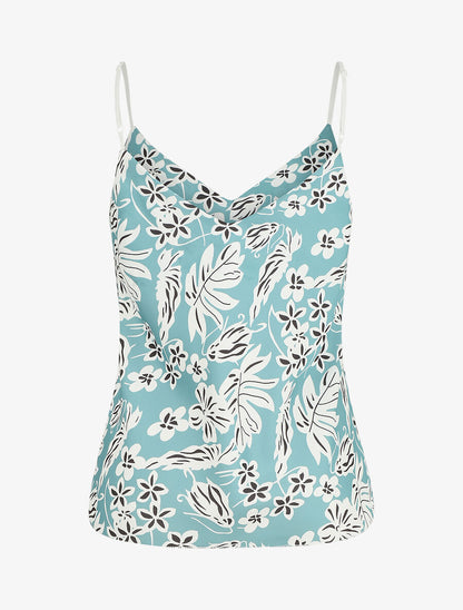 Caraco droit imprimé hawaien - Turquoise - 2