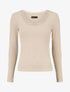 Top côtelé à manches longues - Beige - 1