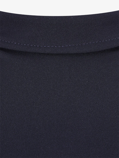 Top péplum à col américain - Marine - 3