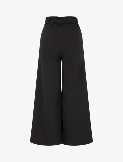 Pantalon uni ample fluide - Noir - 2