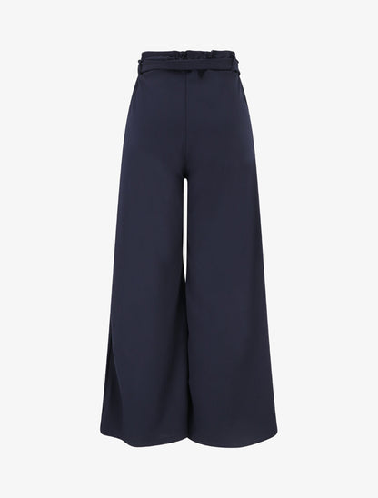 Pantalon uni ample fluide - Marine - 2