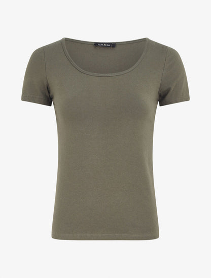 T-shirt uni stretch - Kaki - 5