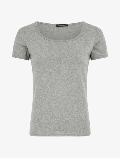 T-shirt uni stretch - Gris - 5