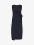 Robe style portefeuille et bord fendu - Marine - 5