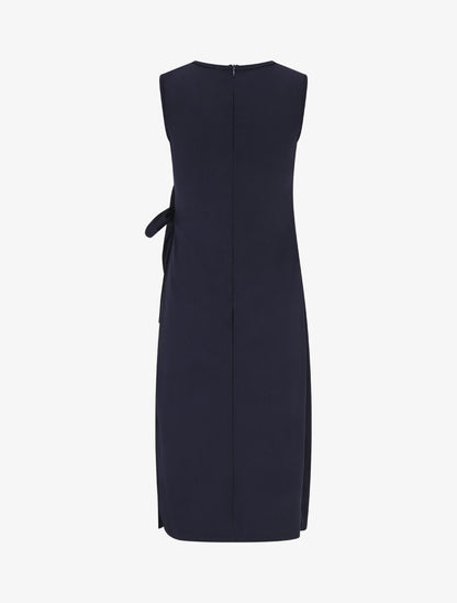 Robe style portefeuille et bord fendu - Marine - 2