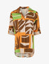 Blouse oversize à imprimé graphique - Orange - 5