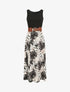Robe longue sans manches imprimé tropical - Noir - 5