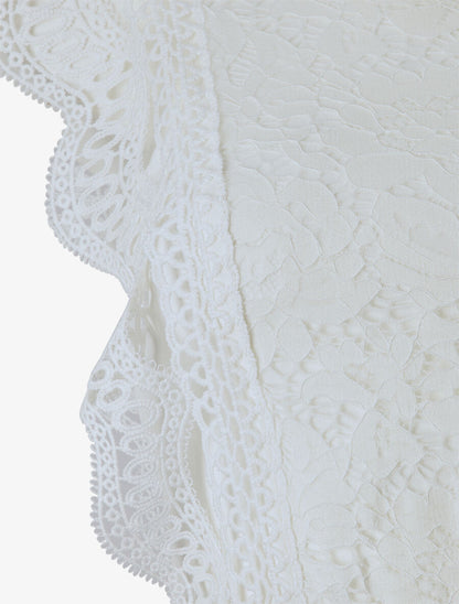 Combishort à buste en dentelle - Noir - 3