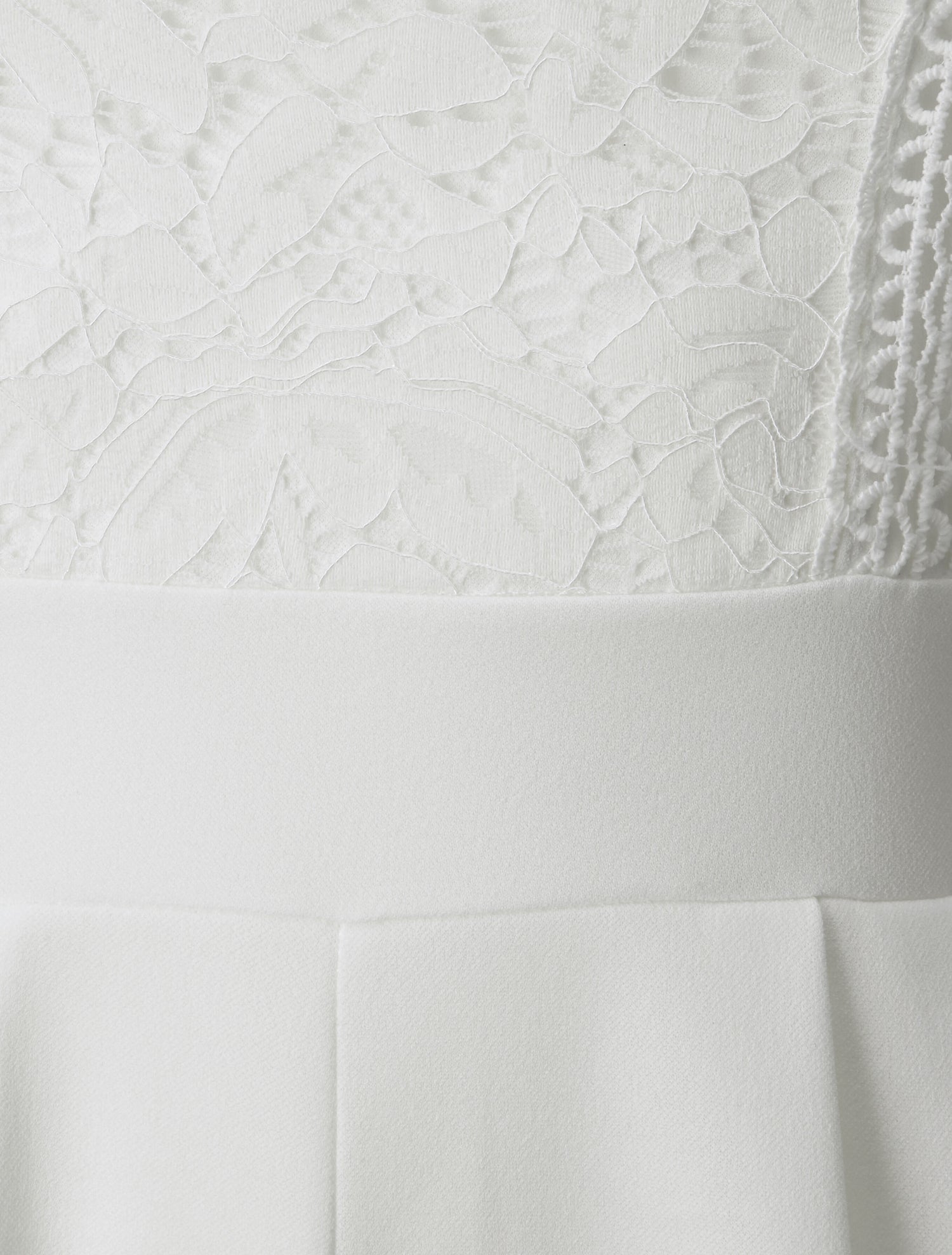 Combishort à buste en dentelle - Blanc - 3