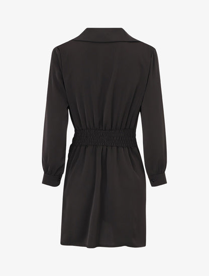 Robe courte élastiquée - Noir - 2