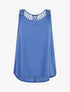 Top uni et broderies au dos - Bleu - 1