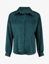 Blouse unie oversize effet satiné - Vert sapin - 4