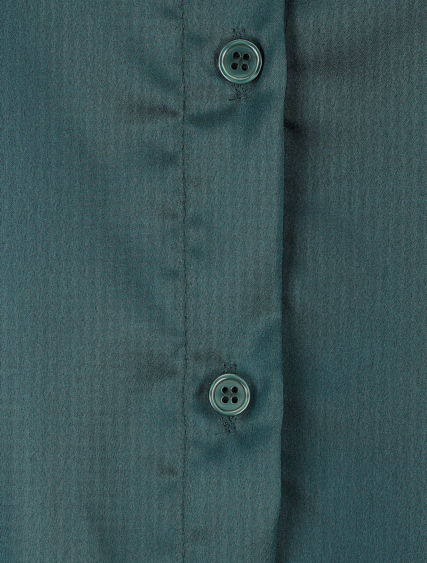 Blouse unie oversize effet satiné - Vert sapin - 3