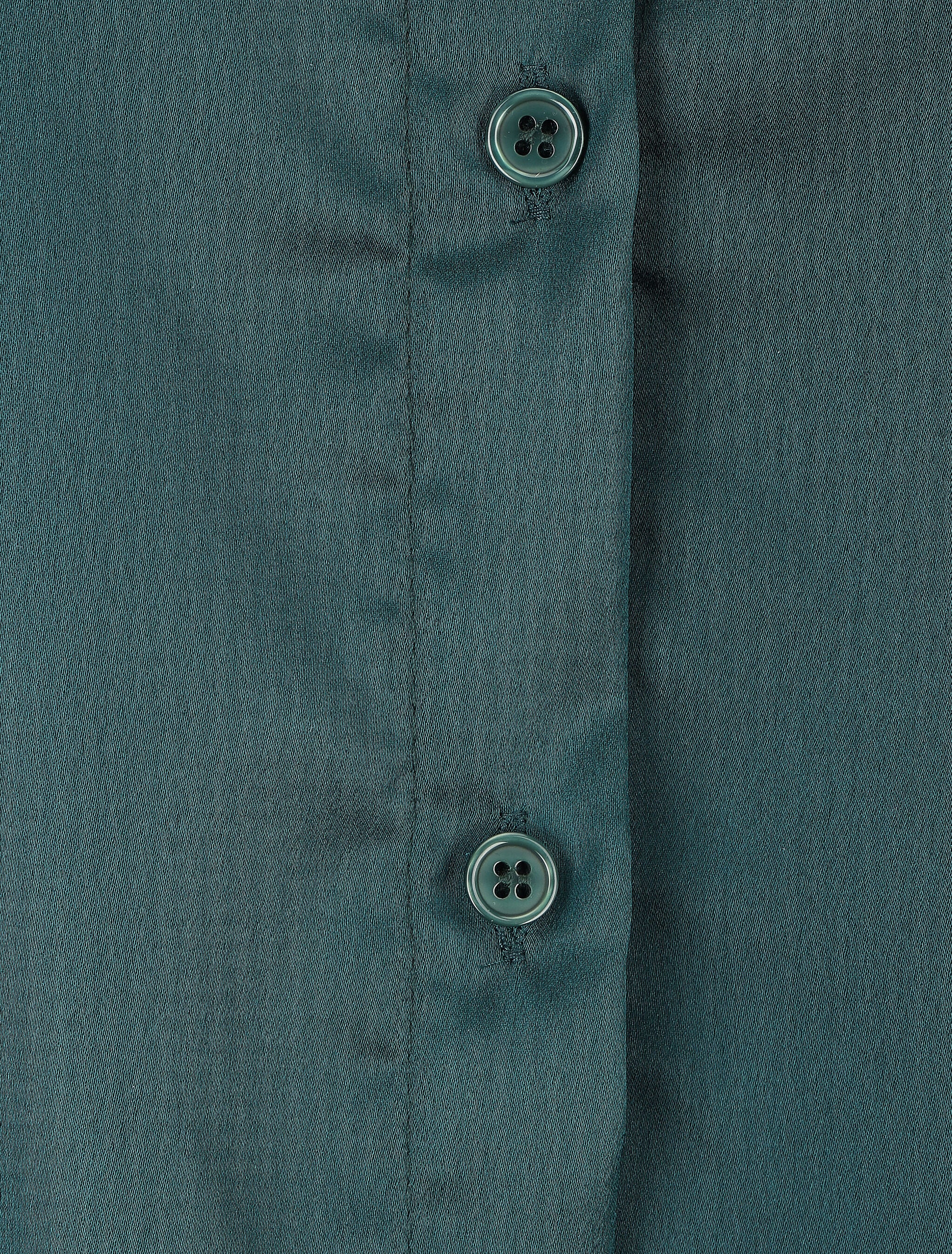 Blouse unie oversize effet satiné - Vert sapin - 3