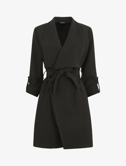 Trench droit mi-long - Noir - 1