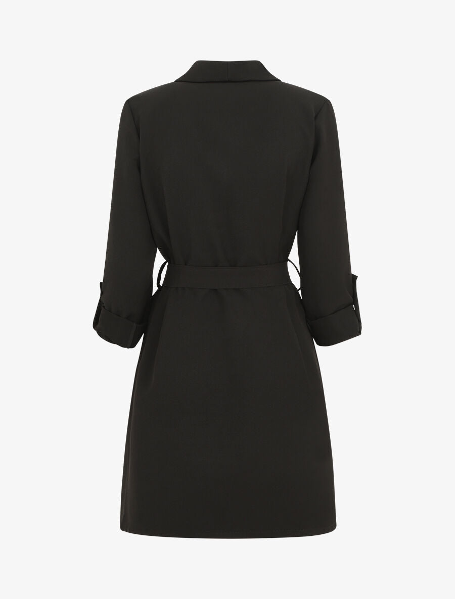 Trench droit mi-long - Noir - 2