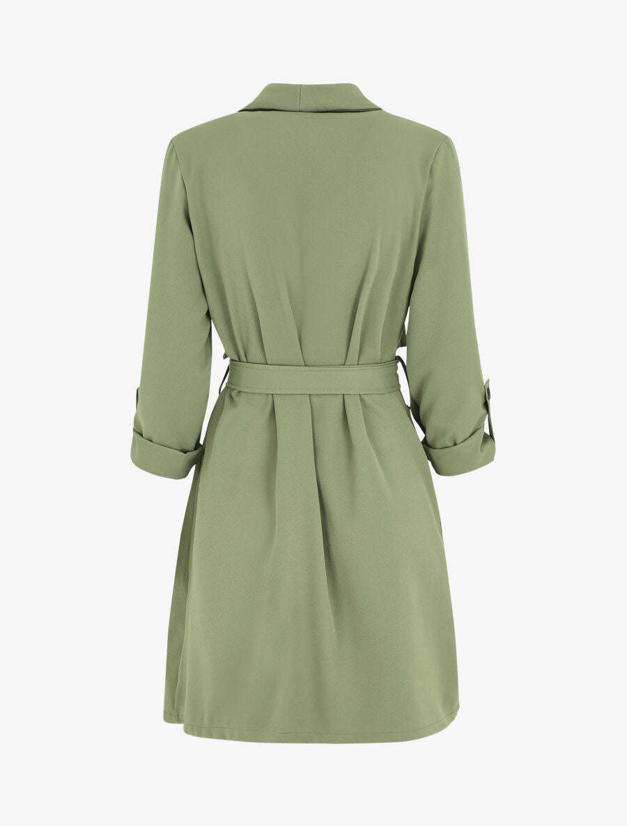 Trench droit mi-long - Kaki - 2