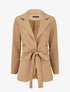 Blazer oversize ceinturé - Camel - 5