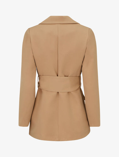 Blazer oversize ceinturé - Camel - 2