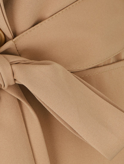 Blazer oversize ceinturé - Camel - 3